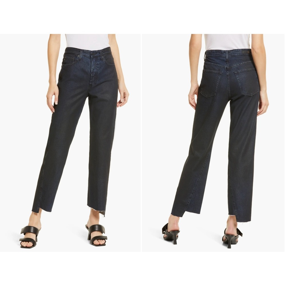 AG Twisted Alexxis High Rise Vintage Fit Jeans Jukebox 31 NWT Raw Hem Straight - Picture 1 of 13